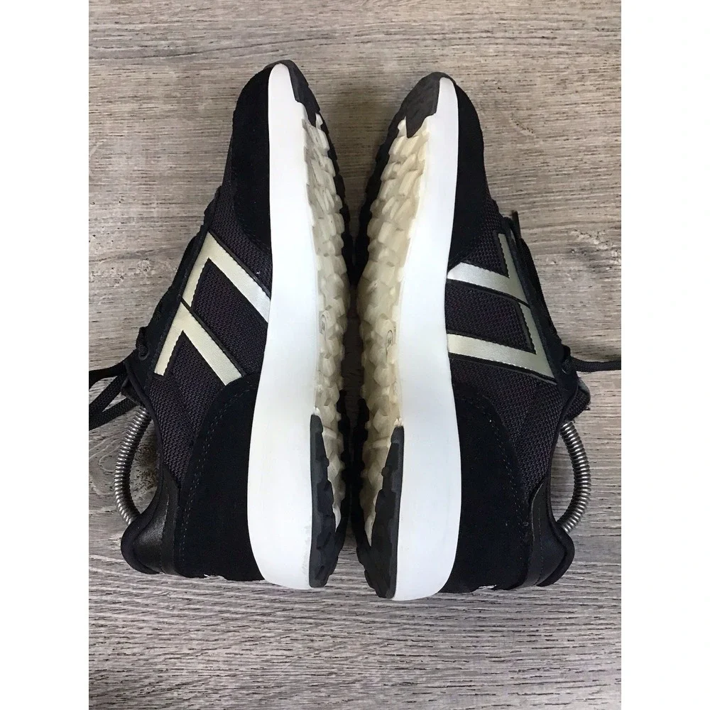 Le Tigre Racer 77 Retro Style Sneakers Black/Silver Women's Size 8.5 Shoes